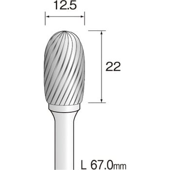 BC4374 ミニモ 超硬カッター スパイラルカット Φ12．5 ミニター 軸径