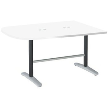 87AFJL MEV6 Livesミーティングテーブル T字脚天板固定/台形 1500×900×720 CU付 オカムラ(岡村製作所) 06986921