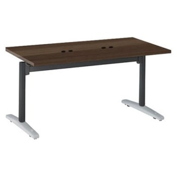 Livesミーティングテーブル T字脚天板フラップ/矩形 1500×750×720 CU付 オカムラ(岡村製作所)