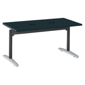 Livesミーティングテーブル T字脚天板フラップ/矩形 1500×750×720 CU付 オカムラ(岡村製作所)