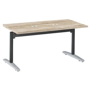 Livesミーティングテーブル T字脚天板フラップ/矩形 1500×750×720 CU付 オカムラ(岡村製作所)