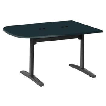 Livesミーティングテーブル T字脚天板フラップ/台形 1500×900×720 CU付 オカムラ(岡村製作所)