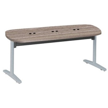 87AHHM MER1 Livesミーティングテーブル T字脚天板フラップ/楕円形 1800×900×720 CU付 オカムラ(岡村製作所) 06988680