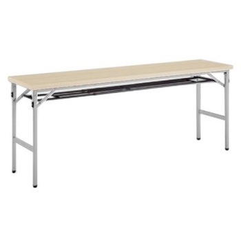 8185KX MX61 折りたたみテーブル 幕板なし・棚付 1800W450D シルバーフレーム オカムラ(岡村製作所) 06996371