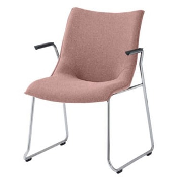 8145GA FXW8 8145チェア クローズ脚 肘付 張りぐるみ メッキフレーム オカムラ(岡村製作所) 06996425