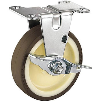 Eシリーズオールステンレス固定SP付ウレタン車75mm ハンマーキャスター