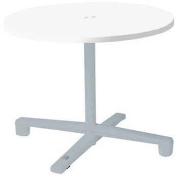 87AEGJ MP11 Livesミーティングテーブル 単柱脚天板フラップ/丸形 900Φ×720 CU付 オカムラ(岡村製作所) 06998656