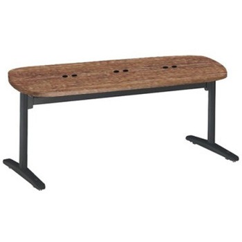 87AHHM MES3 Livesミーティングテーブル T字脚天板フラップ/楕円形 1800×900×720 CU付 オカムラ(岡村製作所) 06999067