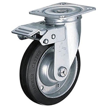 Sシリーズ方向規制自在ゴム車125mm ハンマーキャスター