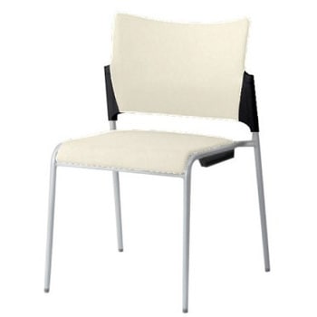 81R2DX PB26 レーテ 4本脚チェア 肘無  背カバー付 ブラックシェル シルバーフレーム オカムラ(岡村製作所) 07000160