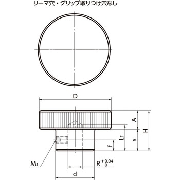 ローレットハンドル(リーマ穴・取付穴なし) NBK(鍋屋バイテック会社)