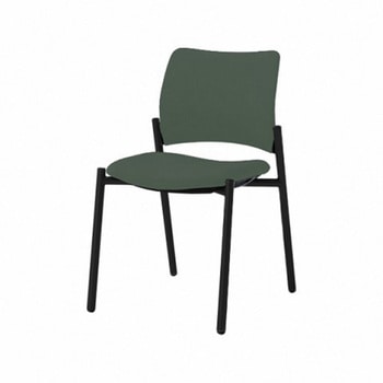 8147YZ FXW5 8147チェア 4本脚 肘無 背座張り ブラックシェル ブラックフレーム オカムラ(岡村製作所) 07005900