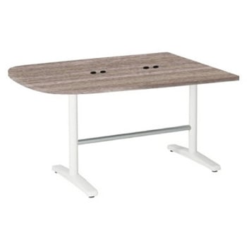 87AFJL MET1 Livesミーティングテーブル T字脚天板固定/台形 1500×900×720 CU付 オカムラ(岡村製作所) 07007668