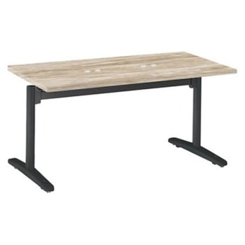 Livesミーティングテーブル T字脚天板フラップ/矩形 1500×750×720 CU付 オカムラ(岡村製作所)