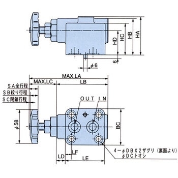 スロットルアンドチェックバルブ NACHI(不二越) 方向制御弁 【通販