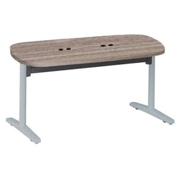 Livesミーティングテーブル T字脚天板フラップ/楕円形 1500×900×720 CU付 オカムラ(岡村製作所)