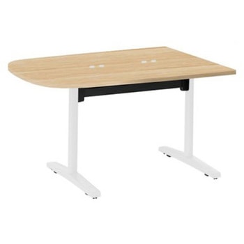 Livesミーティングテーブル T字脚天板フラップ/台形 1500×900×720 CU付 オカムラ(岡村製作所)