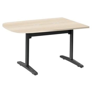 Livesミーティングテーブル T字脚天板フラップ/台形 1500×900×720 CU付 オカムラ(岡村製作所)