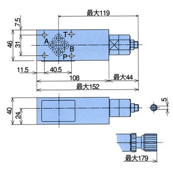 NACHI (ナチ)・不二越 OCP-G03-B1-J50 チェックモジュラーバルブ