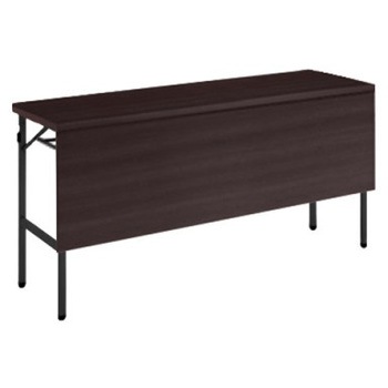 8186LR MX63 折りたたみテーブル 幕板付・棚付 1500W600D ブラックフレーム オカムラ(岡村製作所) 07010398