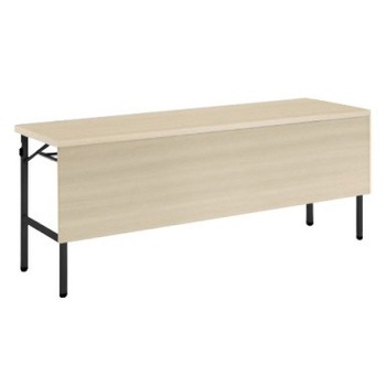 8186LQ MX61 折りたたみテーブル 幕板付・棚付 1800W600D ブラックフレーム オカムラ(岡村製作所) 07010407