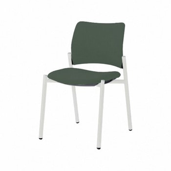 8147XZ FXW5 8147チェア 4本脚 肘無 背座張り ブラックシェル ホワイトフレーム オカムラ(岡村製作所) 07016366