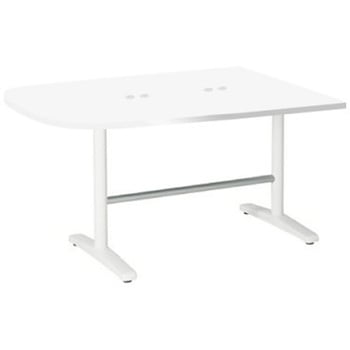 87AFJL MDA7 Livesミーティングテーブル T字脚天板固定/台形 1500×900×720 CU付 オカムラ(岡村製作所) 07018116