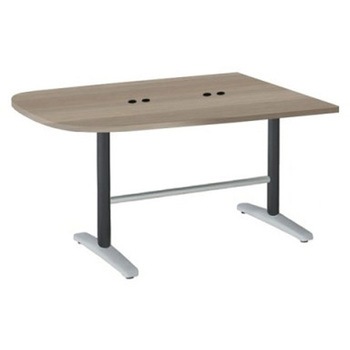 87AFJL MEV2 Livesミーティングテーブル T字脚天板固定/台形 1500×900×720 CU付 オカムラ(岡村製作所) 07018159