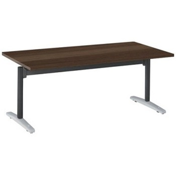 87AHAM MEV3 Livesミーティングテーブル T字脚天板フラップ/矩形 1800×900×720 オカムラ(岡村製作所) 07018929
