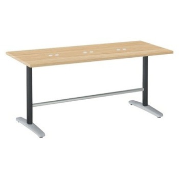 87AFFH MEV7 Livesミーティングテーブル T字脚天板固定/矩形 1800×750×720 CU付 オカムラ(岡村製作所) 07019096