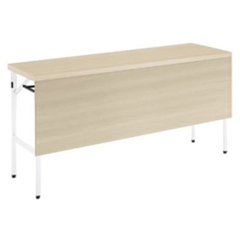 8186MR MX61 折りたたみテーブル 幕板付・棚付 1500W600D ホワイトフレーム オカムラ(岡村製作所) 07020636