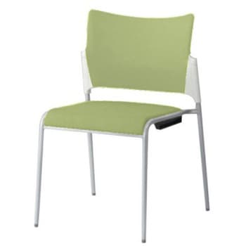 81R2BX PB22 レーテ 4本脚チェア 肘無  背カバー付 ホワイトシェル シルバーフレーム オカムラ(岡村製作所) 07020855