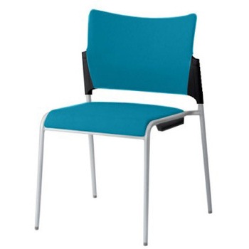 81R2DX FFW5 レーテ 4本脚チェア 肘無  背カバー付 ブラックシェル シルバーフレーム オカムラ(岡村製作所) 07020871