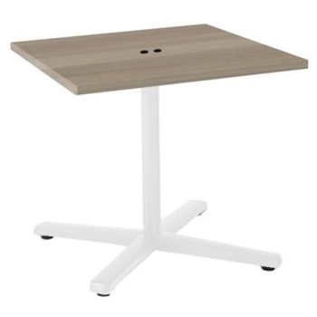 87ABFE MDB5 Livesミーティングテーブル 単柱脚天板固定/矩形 750×750×720 CU付 オカムラ(岡村製作所) 07033200