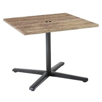 87ABFJ MES2 Livesミーティングテーブル 単柱脚天板固定/矩形 900×900×720 CU付 オカムラ(岡村製作所) 07037296