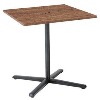 87ACFJ MES3 Livesミーティングテーブル 単柱脚天板固定/矩形 900×900×1000 コンセント付 オカムラ(岡村製作所) 07038310