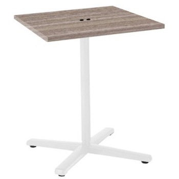 87ACFE MET1 Livesミーティングテーブル 単柱脚天板固定/矩形 750×750×1000 コンセント付 オカムラ(岡村製作所) 07039746