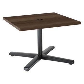 87AAFE MDA6 Livesミーティングテーブル 単柱脚天板固定/矩形 750×750×500 コンセント付 オカムラ(岡村製作所) 07041250