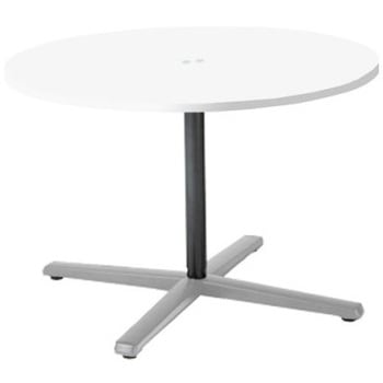 87ABGP MEV6 Livesミーティングテーブル 単柱脚天板固定/丸形 1050Φ×720 コンセント付 オカムラ(岡村製作所) 07044095