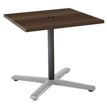 87ABFE MEV3 Livesミーティングテーブル 単柱脚天板固定/矩形 750×750×720 コンセント付 オカムラ(岡村製作所) 07046001