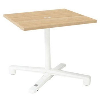 87AEFE MDA8 Livesミーティングテーブル 単柱脚天板フラップ/矩形 750×750×720 CU付 オカムラ(岡村製作所) 07046606