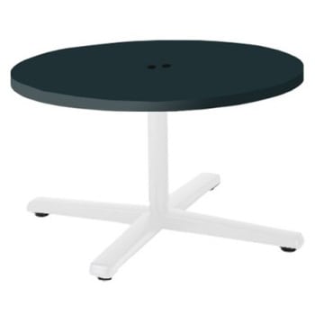 87AAGE MET8 Livesミーティングテーブル 単柱脚天板固定/丸形 750Φ×500 コンセント付 オカムラ(岡村製作所) 07047751