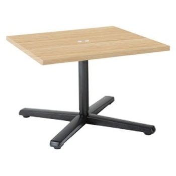 87AAFE MAS2 Livesミーティングテーブル 単柱脚天板固定/矩形 750×750×500 コンセント付 オカムラ(岡村製作所) 07047805