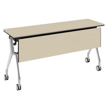 81B4JL MBX1 インターアクトNT シルバー脚 配線孔無 棚板無 木目幕板付 オカムラ(岡村製作所) 07051181