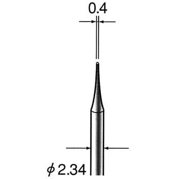 BS1201 精密彫刻用スチールカッター ミニター シャンク径2.34mm 1袋(10