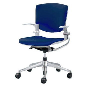 8142MB FEA4 グラータ 5本脚チェア 肘付  背パッド付 グレーシェル ポリッシュフレーム ナイロン双輪 オカムラ(岡村製作所) 07053701