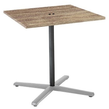 87ACFJ MEW2 Livesミーティングテーブル 単柱脚天板固定/矩形 900×900×1000 コンセント付 オカムラ(岡村製作所) 07056808