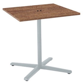 87ACFJ MER3 Livesミーティングテーブル 単柱脚天板固定/矩形 900×900×1000 コンセント付 オカムラ(岡村製作所) 07056860