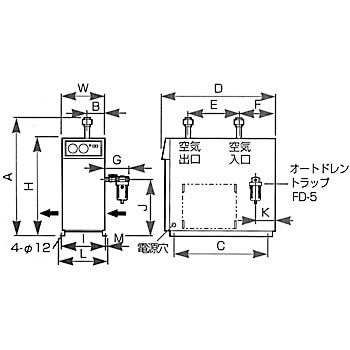 RAX22F-SE アフタークーラー付エアードライヤー 1台 オリオン機械