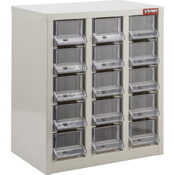 パーツキャビネット スチール製 引出 3列×5段 - モノタロウ